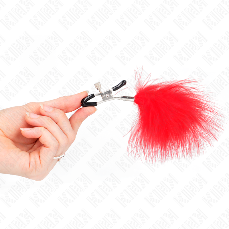 Kink Nipple Grip Kink - Feather Nipple Clamp Red 7 Cm