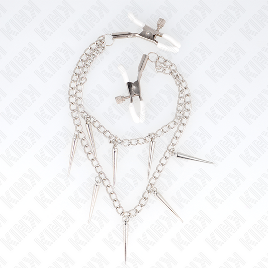 Kink Nipple Grip Kink - Nipple Clamps With Spikes Chains 30 Cm