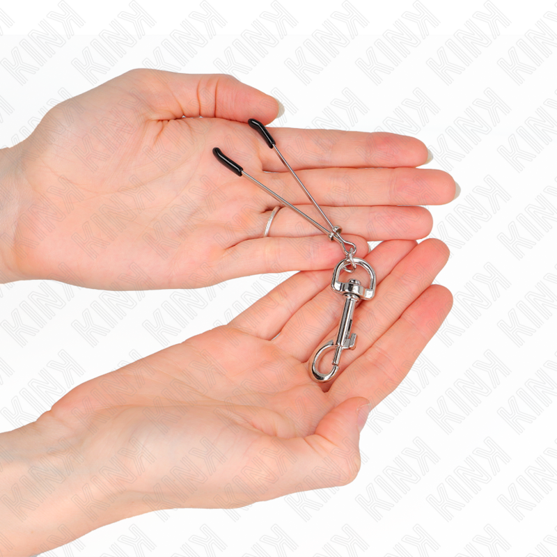 Kink Nipple Grip Kink - Thin Hook Nipple Clamp Silver 7 Cm