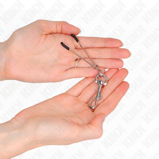 Kink Nipple Grip Kink - Thin Hook Nipple Clamp Silver 7 Cm