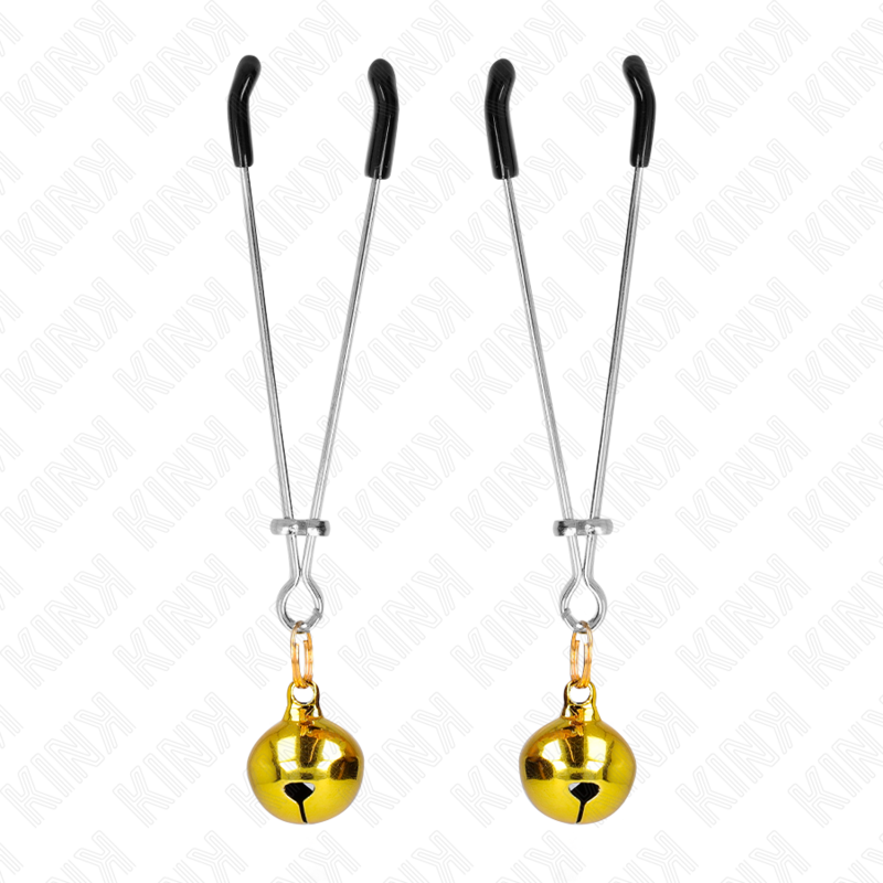 Kink Nipple Grip Kink - Thin Bell Nipple Clamps Gold 7 Cm