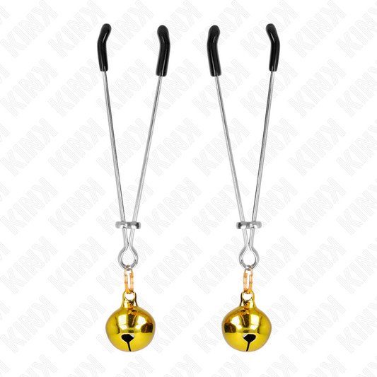 Kink Nipple Grip Kink - Thin Bell Nipple Clamps Gold 7 Cm