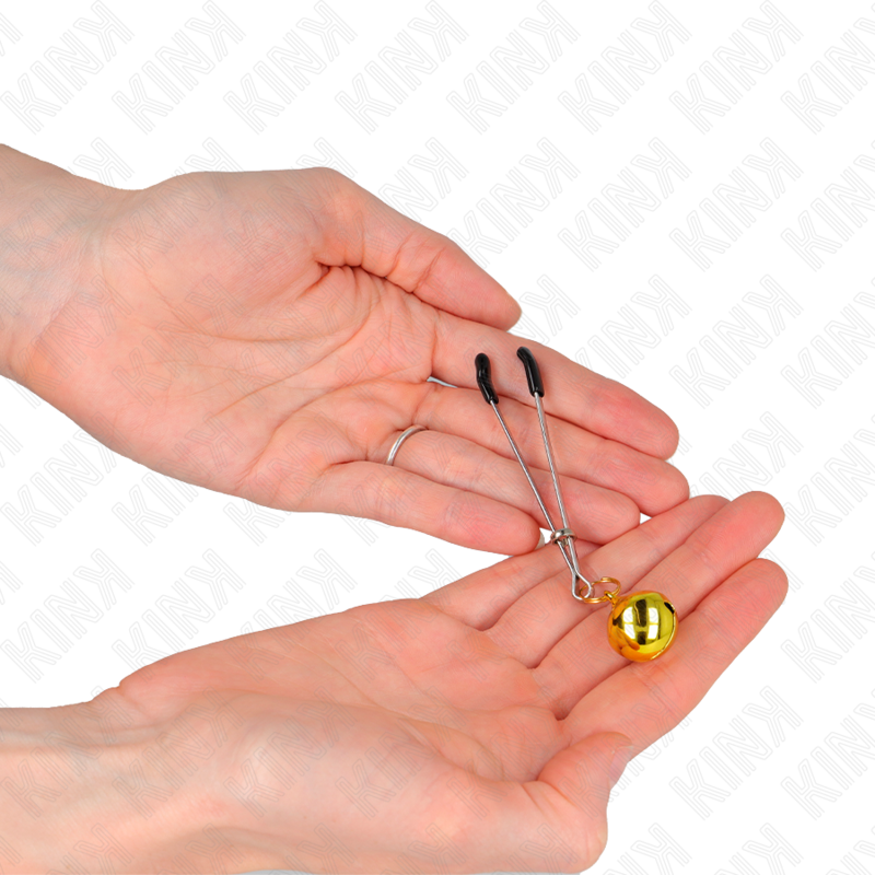 Kink Nipple Grip Kink - Thin Bell Nipple Clamps Gold 7 Cm