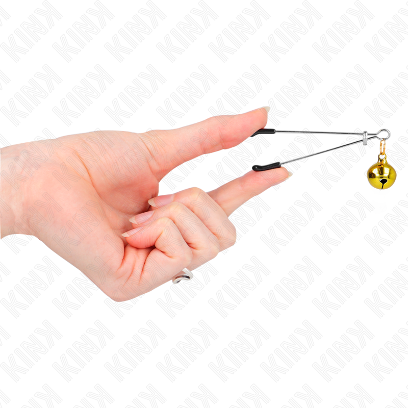 Kink Nipple Grip Kink - Thin Bell Nipple Clamps Gold 7 Cm