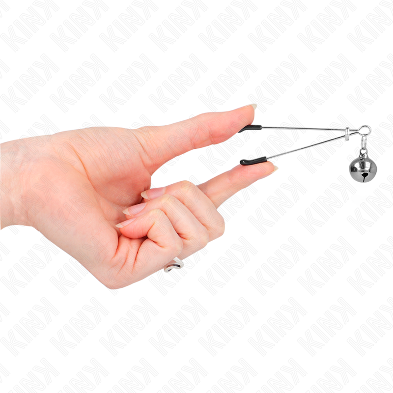 Kink Nipple Grip Kink - Thin Bell Nipple Clamps Silver 7 Cm