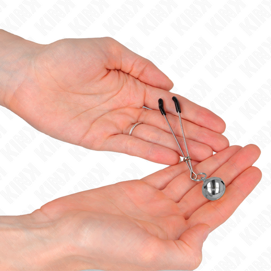 Kink Nipple Grip Kink - Thin Bell Nipple Clamps Silver 7 Cm