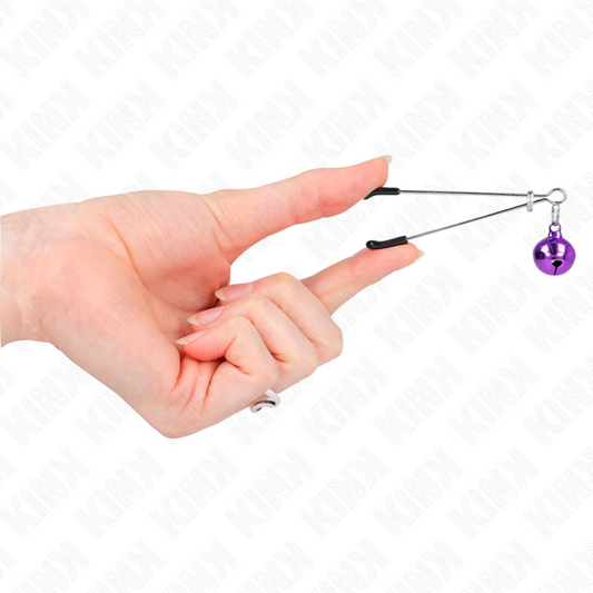 Kink Nipple Grip Kink - Thin Bell Nipple Clamps Purple 7 Cm
