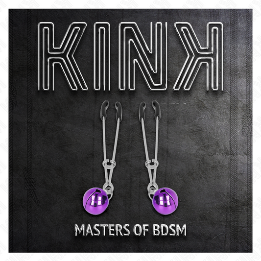 Kink Nipple Grip Kink - Thin Bell Nipple Clamps Purple 7 Cm