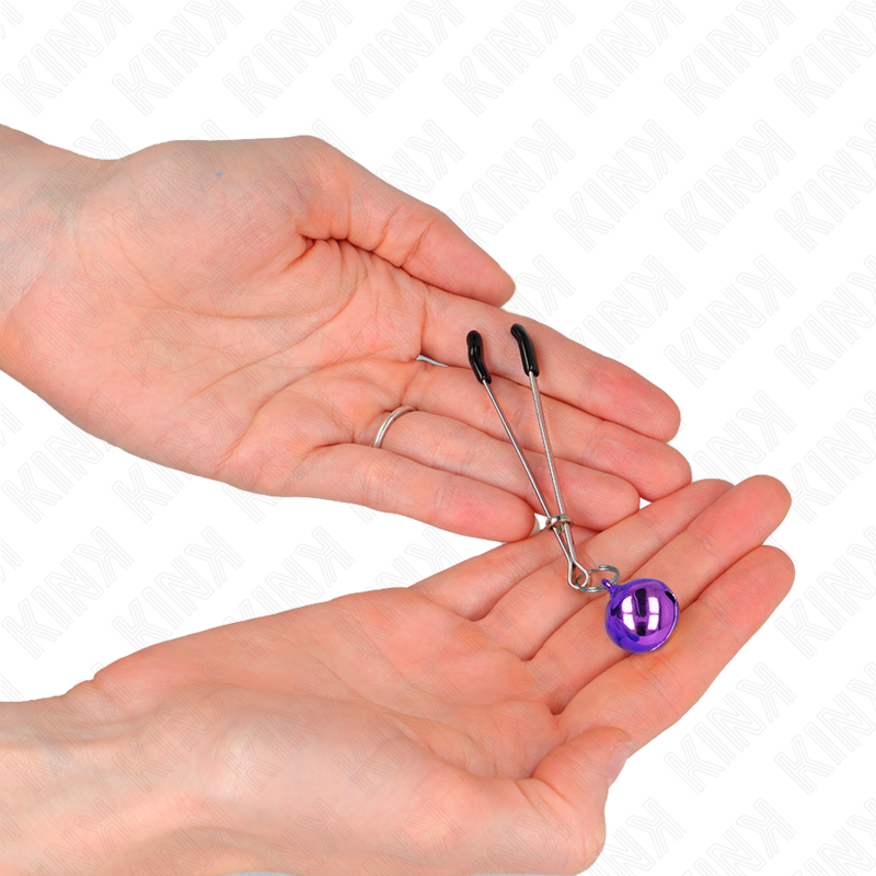Kink Nipple Grip Kink - Thin Bell Nipple Clamps Purple 7 Cm