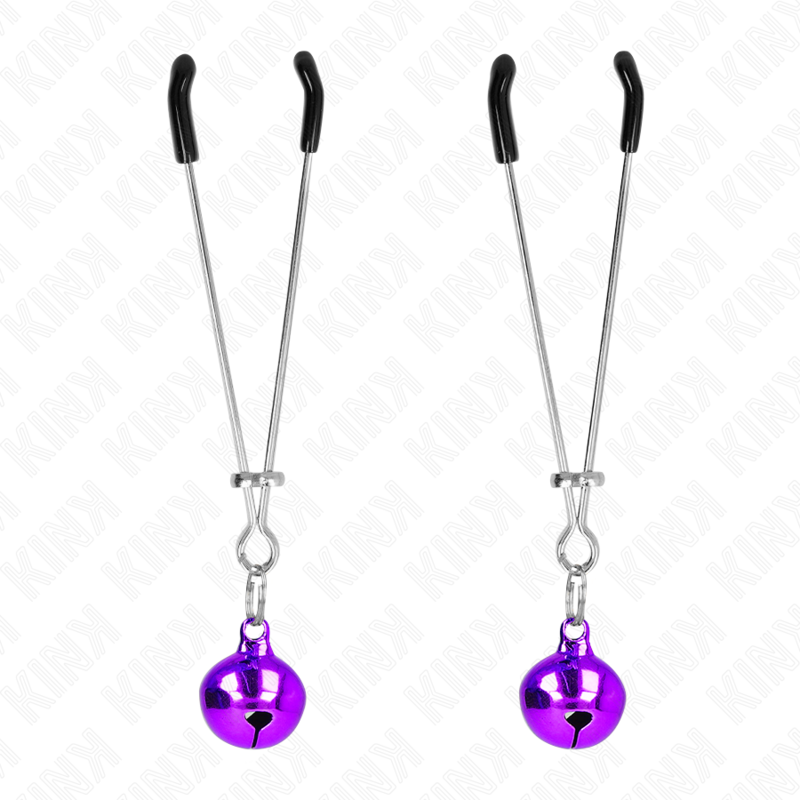 Kink Nipple Grip Kink - Thin Bell Nipple Clamps Purple 7 Cm