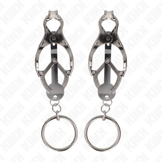 Kink Nipple Grip Kink - O-Ring Japanese Clover Nipple Clamps Silver