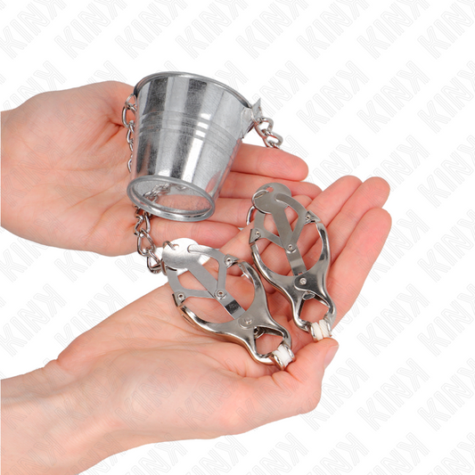 Kink Nipple Grip Kink - Nipple Clamps With A Bucket Silver