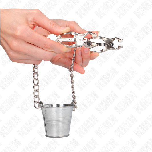 Kink Nipple Grip Kink - Nipple Clamps With A Bucket Silver