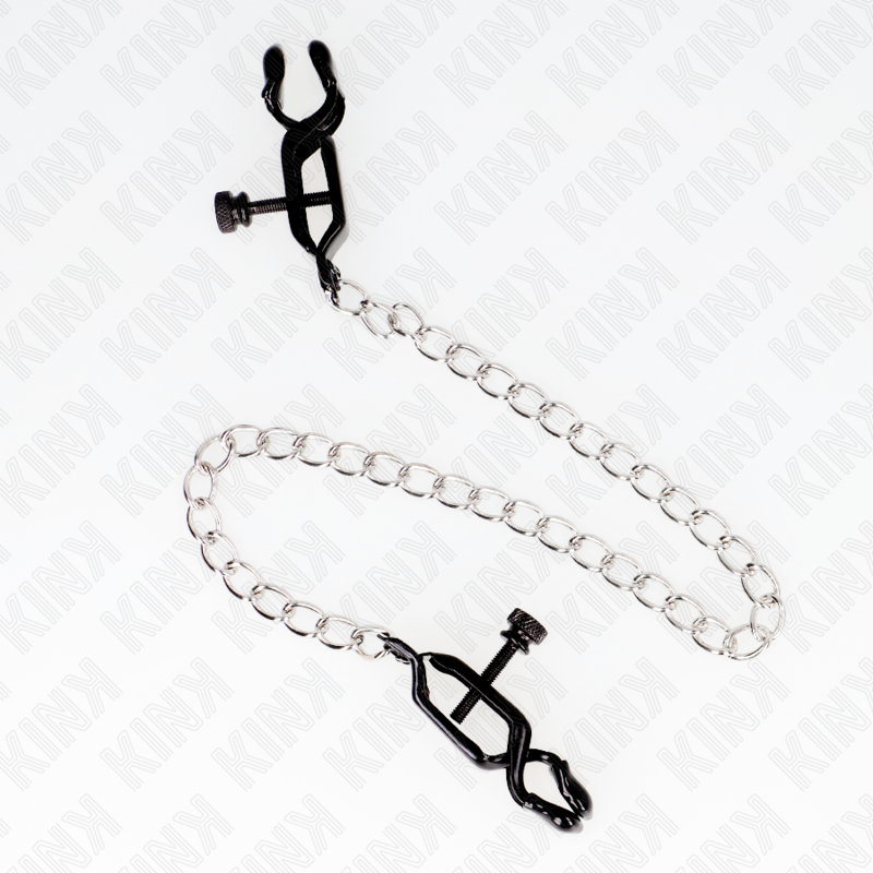 Kink Nipple Grip Kink - Flat Chain Nipple Clamps Silver 30 Cm