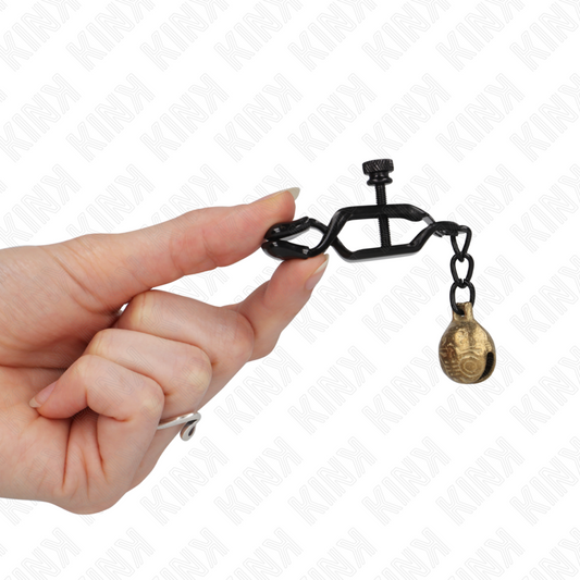 Kink Nipple Grip Kink - Bell Jaw Style Nipple Clamps Black 7 Cm