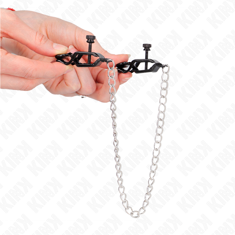 Kink Nipple Grip Kink - Flat Chain Nipple Clamps Silver 30 Cm