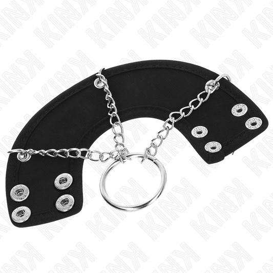 Kink Ring Power Kink - Penis Ring 4 Cm Chain 7 Cm Metal With Leather Belt