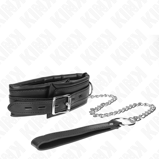Kink Collar & Gag Kink - Heavy Necklace With Belt 65 Cm Model 4 Adjustable 36.5-50 Cm