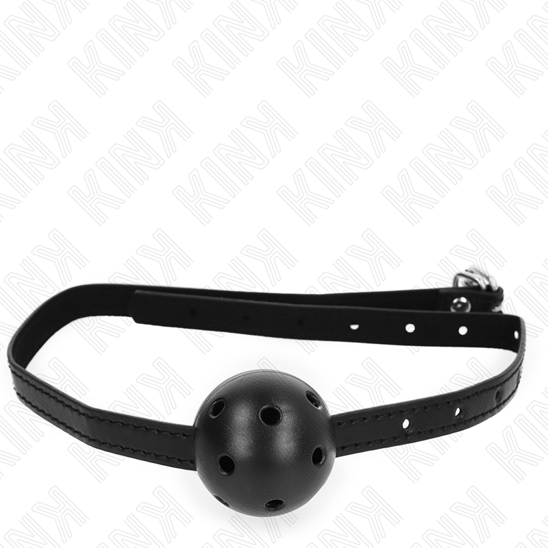 Kink Collar & Gag Kink - Simplicity Black Breathable Ball 4.5 Cm Gag 62 X 1.5 Cm