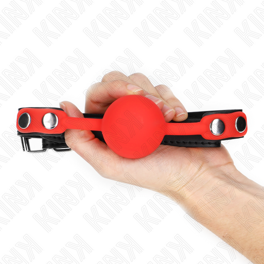 Kink Collar & Gag Kink - Red Silicone Ball 4 Cm Gag 60 X 2 Cm