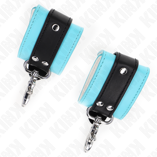 Kink Wrist Restraint Kink - Premium Lockable Wrist Restraints Black / Blue Adjustable 21-28 Cm X 5.5 Cm