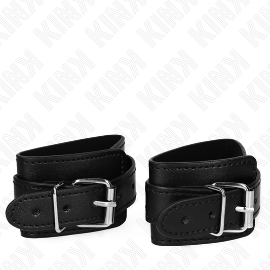 Kink Wrist Restraint Kink - Lockable Dungeon Wrist Restraints Black Adjustable 21-28 Cm X 5.5 Cm