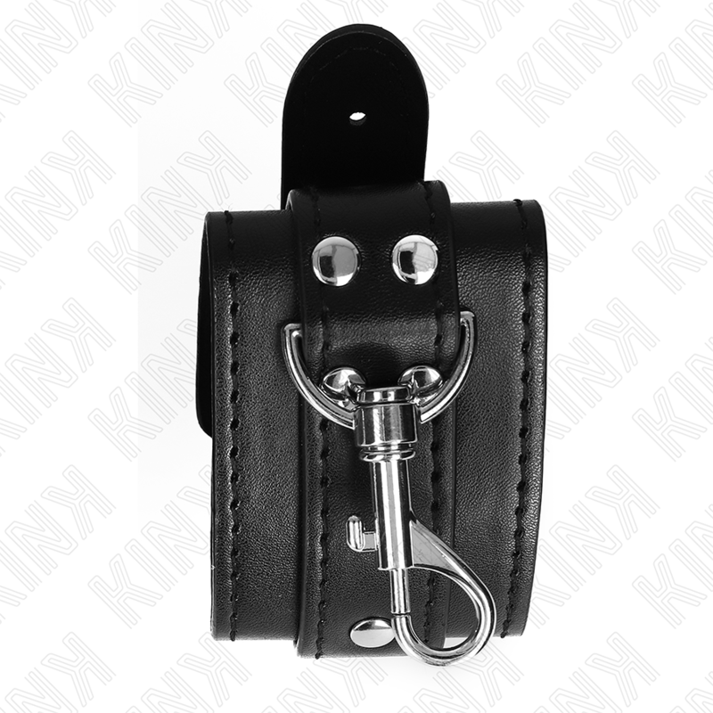 Kink Wrist Restraint Kink - Lockable Dungeon Wrist Restraints Black Adjustable 21-28 Cm X 5.5 Cm