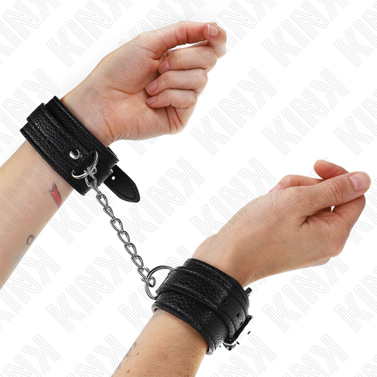 Kink Wrist Restraint Kink - Snake Pattern Wrist Restraints Black Adjustable 20-28 Cm X 5.4 Cm