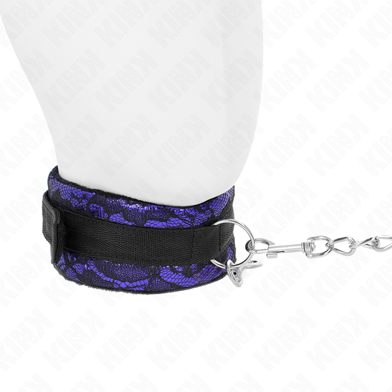 Kink Collar & Gag Kink - Short Velvet Lace Necklace With Belt 105 Cm With Nylon Trim 44 X 5.5 Cm