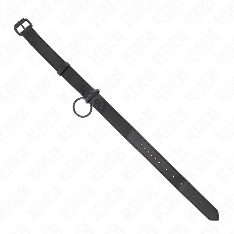 Kink Collar & Gag Kink - Collar With Dark Leash 65 Cm Adjustable 37-54 Cm X 3 Cm