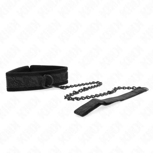 Kink Collar & Gag Kink - Basic Model Collar With Leash 77 Cm Model 5 Ajustable 34-54 Cm X 5 Cm
