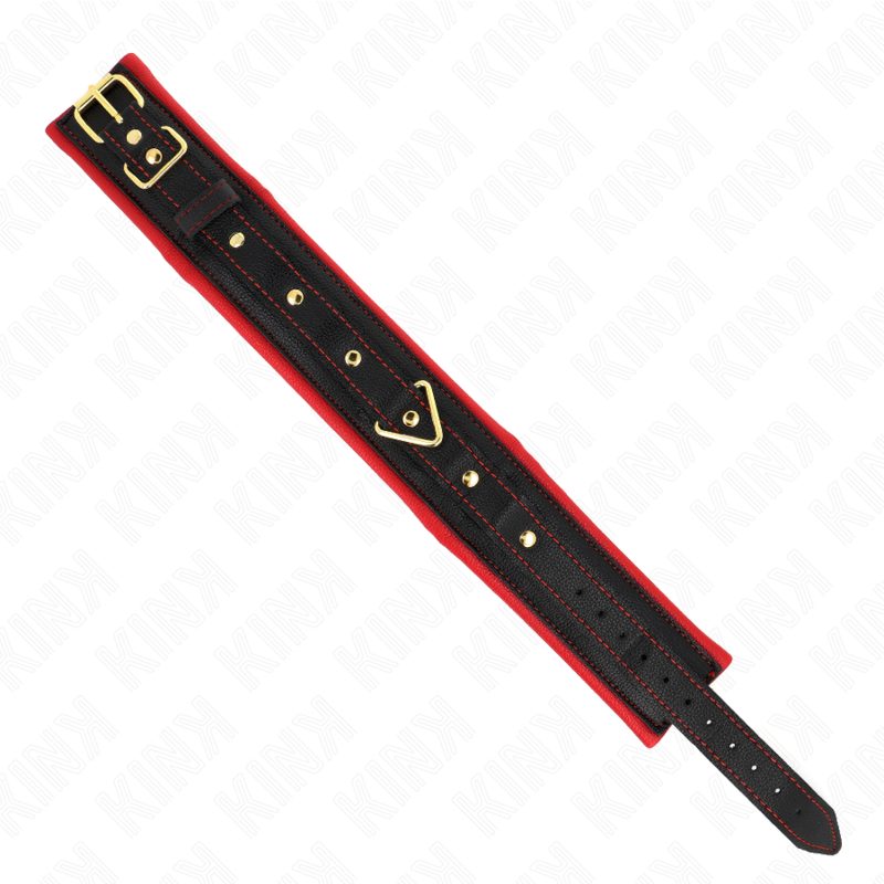 Kink Collar & Gag Kink - Collar With Plain Fabric Leash Adjustable 33-48 Cm X 5.7 Cm
