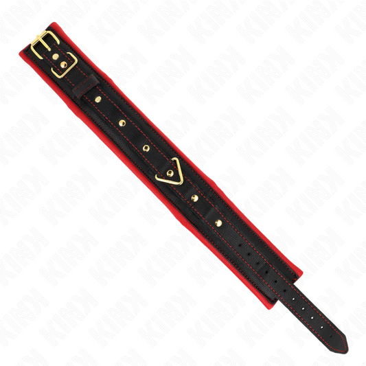 Kink Collar & Gag Kink - Collar With Plain Fabric Leash Adjustable 33-48 Cm X 5.7 Cm