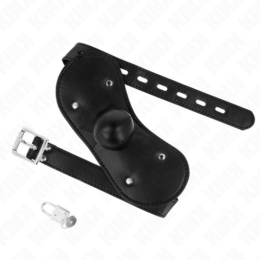 Kink Collar & Gag Kink - Ball Gag Mouth Mask With Lock Adjustable 42-60 Cm