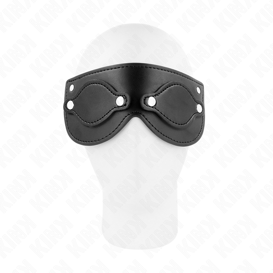 Kink Masked Allure Kink - Leatherette Mask With Detachable Eye Covers 22 X 9 Cm