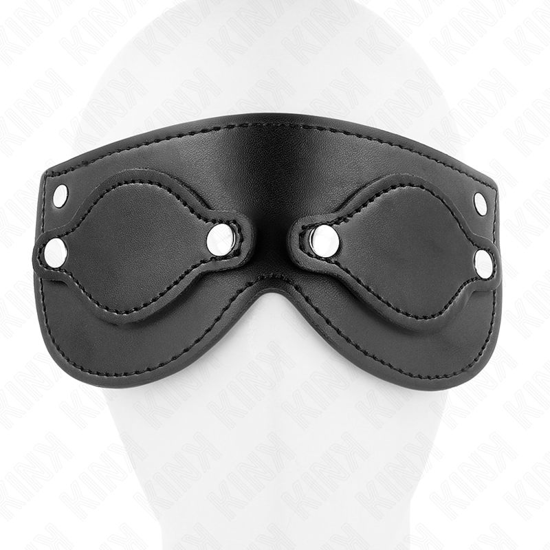 Kink Masked Allure Kink - Leatherette Mask With Detachable Eye Covers 22 X 9 Cm