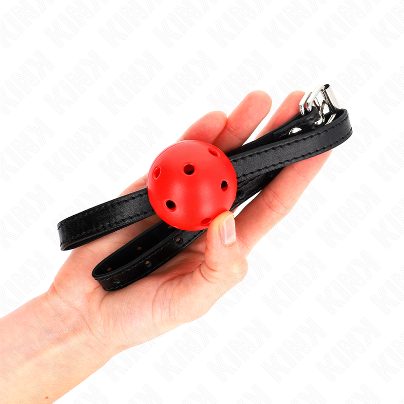 Kink Collar & Gag Kink - Simplicity Red Breathable 4.5 Cm Ball Gag 62 X 1.5 Cm