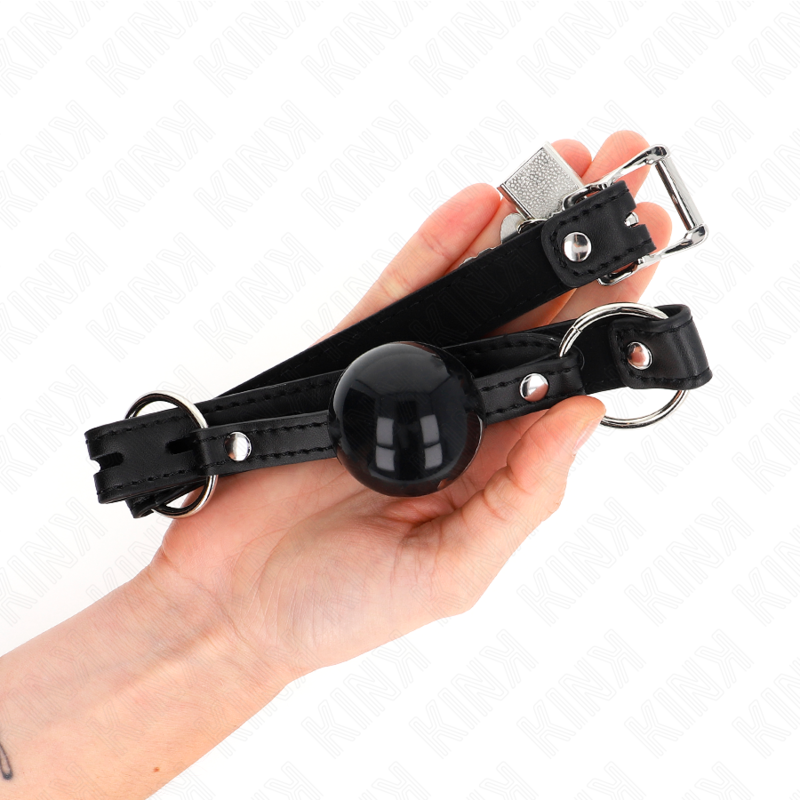 Kink Collar & Gag Kink - Tpe Ball 4 Cm Gag With Black Lock 60 X 2 Cm