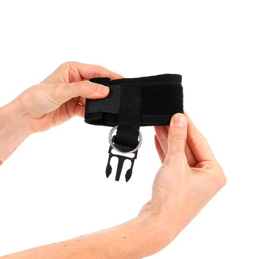 Kink Wrist Restraint Kink - Neoprene Hook&Loop Fastener Wrist Restraints Black Adjustable 22-34 Cm
