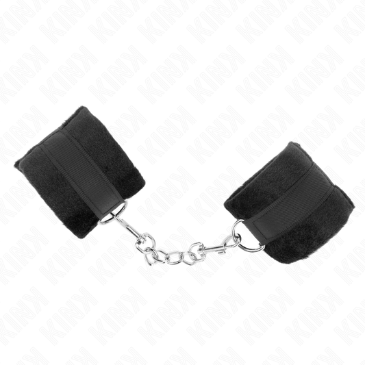 Kink Wrist Restraint Kink - Beginner Fur Hand Cuffs Black 30 X 7 Cm