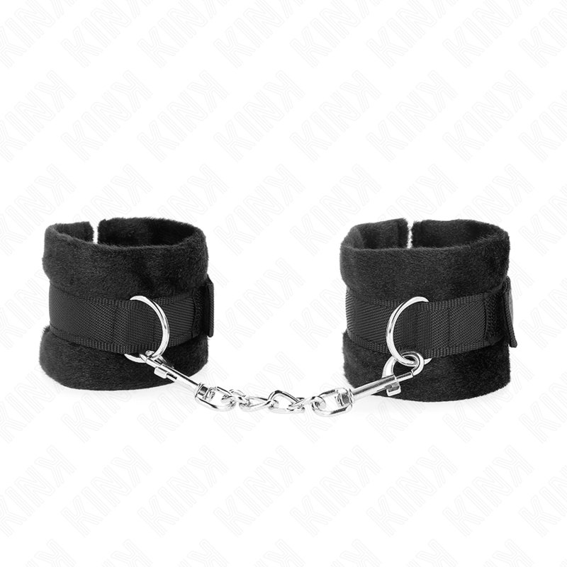 Kink Wrist Restraint Kink - Beginner Fur Hand Cuffs Black 30 X 7 Cm