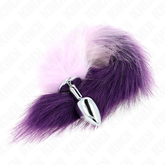 Kink Pleasure Plugs Kink - Anal Plug Size S 7 X 3 Cm With Synthetic Tail 40 Cm Purple