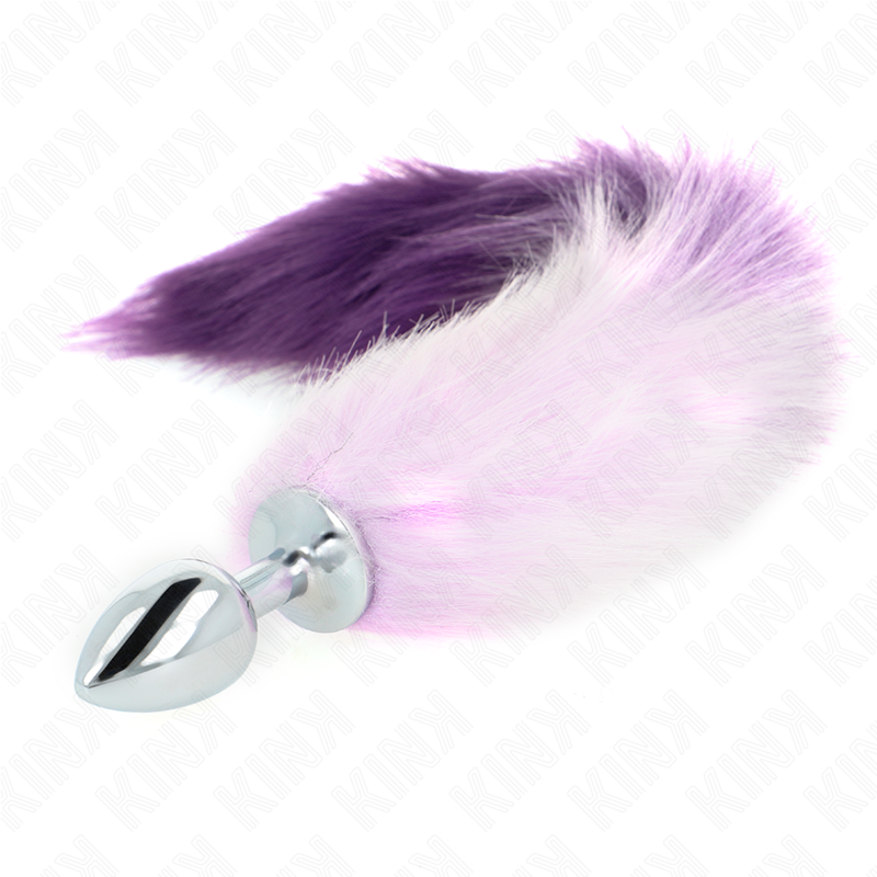 Kink Pleasure Plugs Kink - Anal Plug Size S 7 X 3 Cm With Synthetic Tail 40 Cm Purple