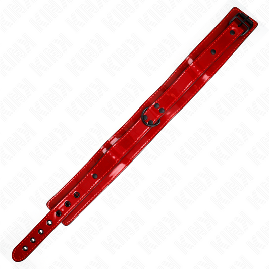 Kink Collar & Gag Kink - Wine Red Adjustable Necklace 37.5-49.5 Cm X 5 Cm