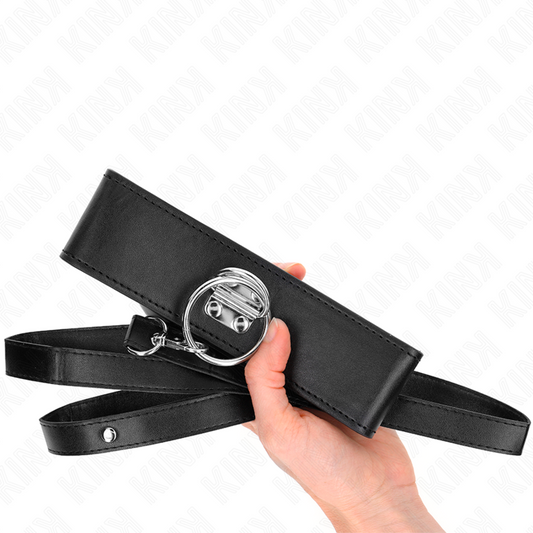 Kink Collar & Gag Kink - Studded Leash 116 Cm Collar With Leatherette Strap 50 X 5 Cm