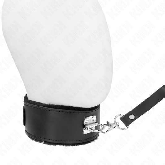 Kink Collar & Gag Kink - Necklace With Belt 116 Cm With Black Leather Strap Adjustable 40-48 Cm X 6 Cm