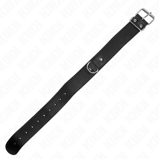Kink Collar & Gag Kink - Necklace With Belt 116 Cm Black Strap Adjustable 32-50 Cm X 8 Cm