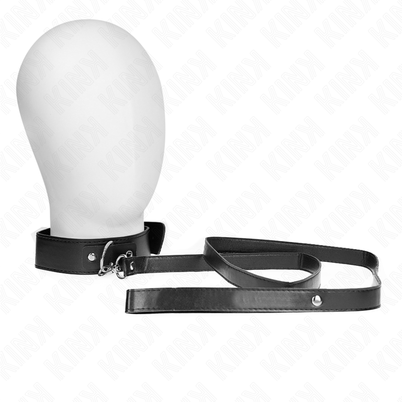 Kink Collar & Gag Kink - Necklace With Belt 116 Cm Black Strap Adjustable 32-50 Cm X 8 Cm
