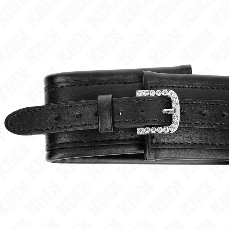 Kink Collar & Gag Kink - Necklace With Shiny Buckle Strap 65 Cm 48.5 Cm X 5.3 Cm