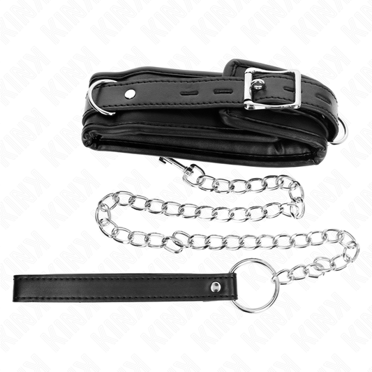 Kink Collar & Gag Kink - Heavy Necklace With Belt 65 Cm Model 1 Adjustable 36.5-50 Cm